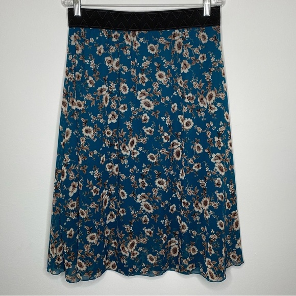 LulaRoe Cream Floral Skirt - Picture 1 of 8